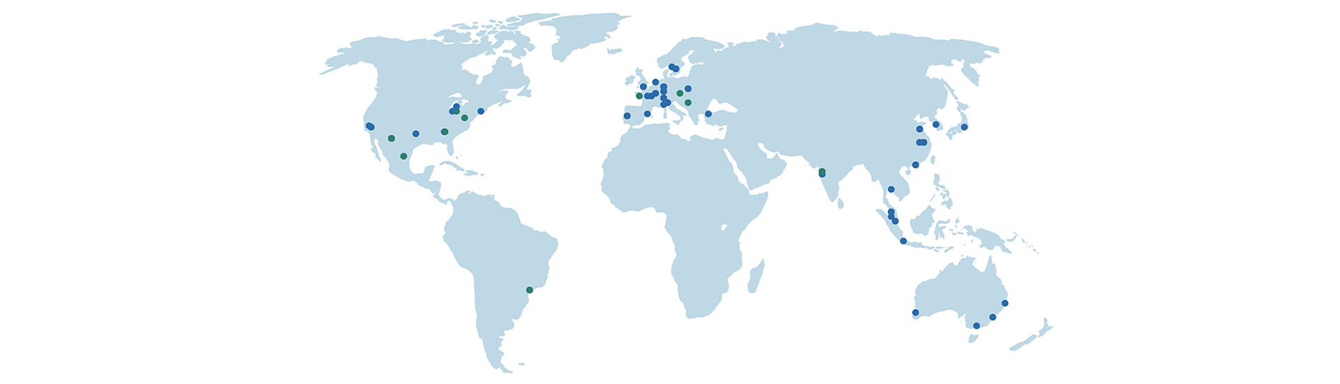 worldmap with NORMA Group locations